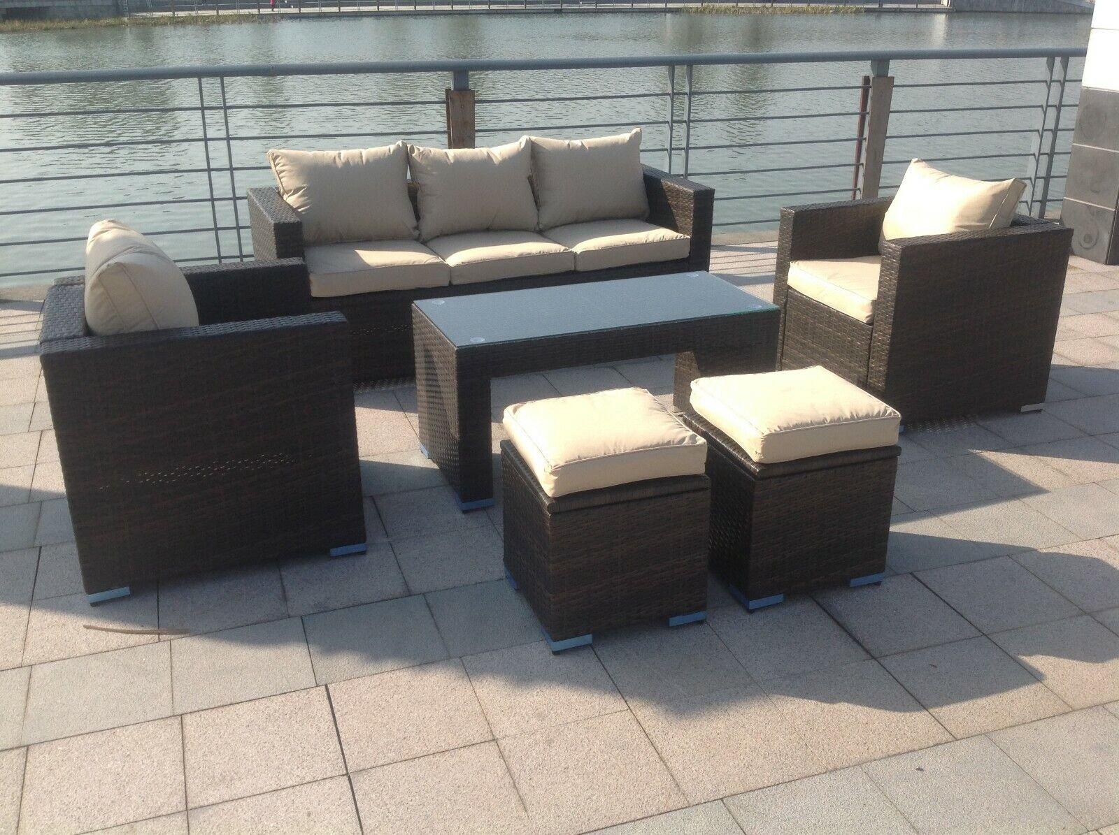 Fimous Rattan Garden Furniture Set Outdoor Corner Sofa Patio Table set